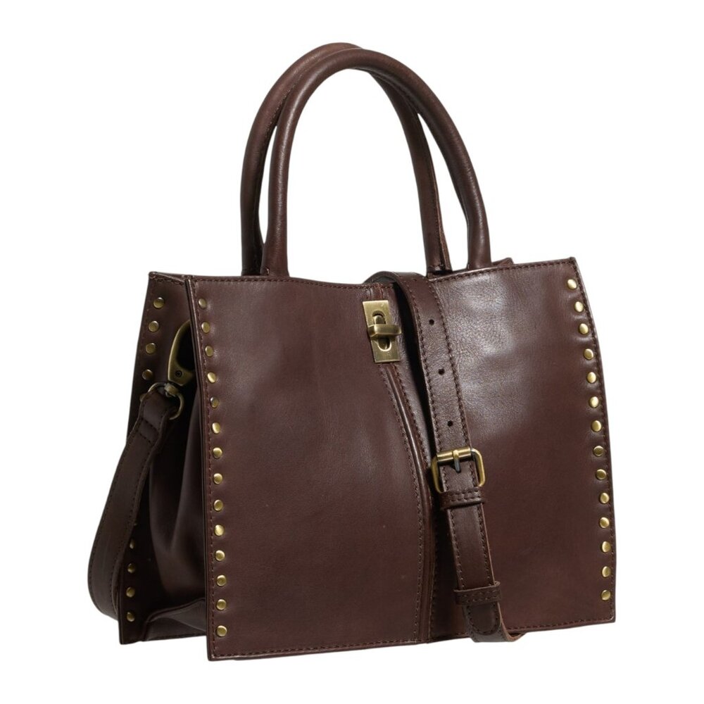 ***MARTA PONTI Mini Square Studded Satchel - Leather